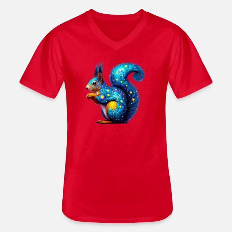 Eichhörnchen - Männer-T-Shirt mit V-Ausschnitt - Rot