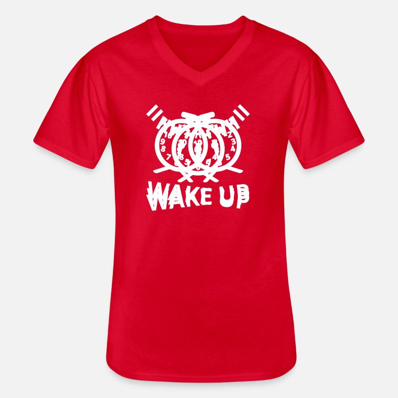 Wecker - Männer-T-Shirt mit V-Ausschnitt - Rot