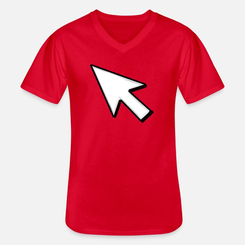 Cursor: Click mich! - Männer-T-Shirt mit V-Ausschnitt - Rot