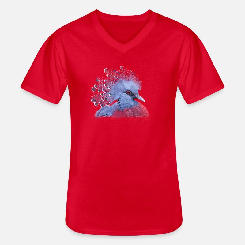 Krontaube - Männer-T-Shirt mit V-Ausschnitt - Rot