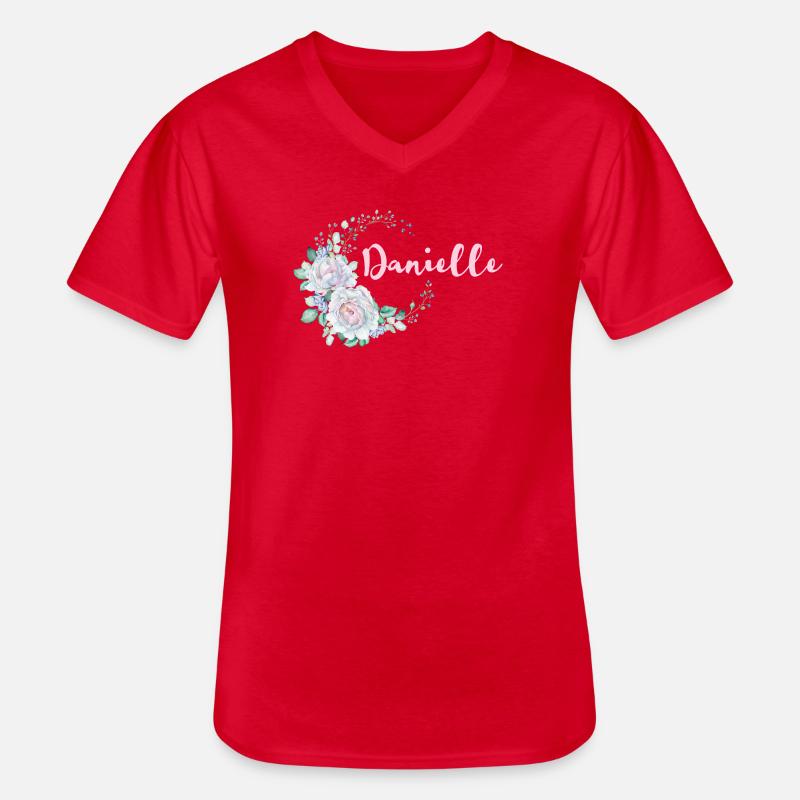 Für Danielle - Männer-T-Shirt mit V-Ausschnitt - Rot