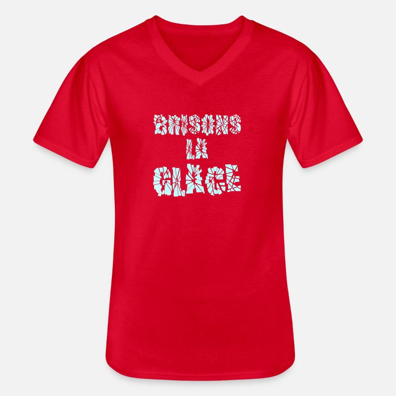 LASS UNS DAS EIS BRECHEN! - Männer-T-Shirt mit V-Ausschnitt - Rot