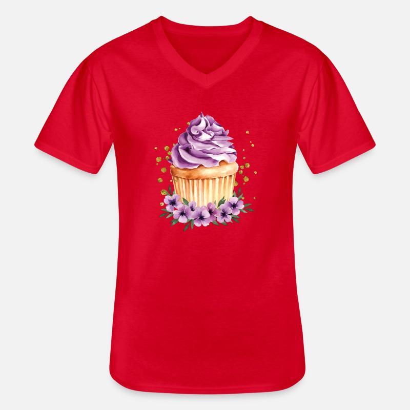 cupcake - Men's V-Neck T-Shirt - red