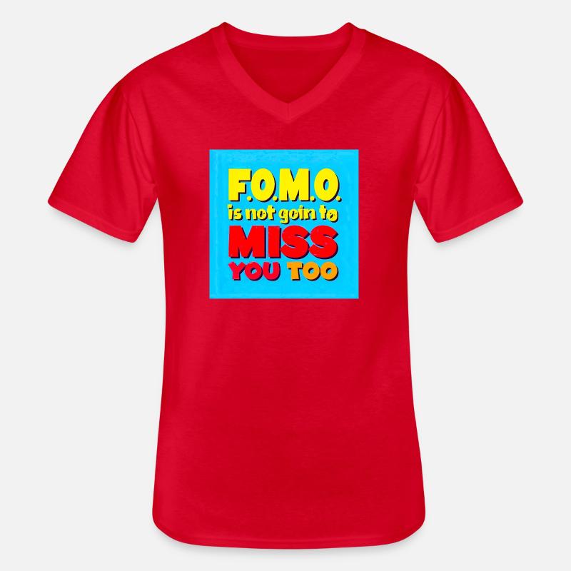 FOMO wird dich auch nicht vermissen - Männer-T-Shirt mit V-Ausschnitt - Rot