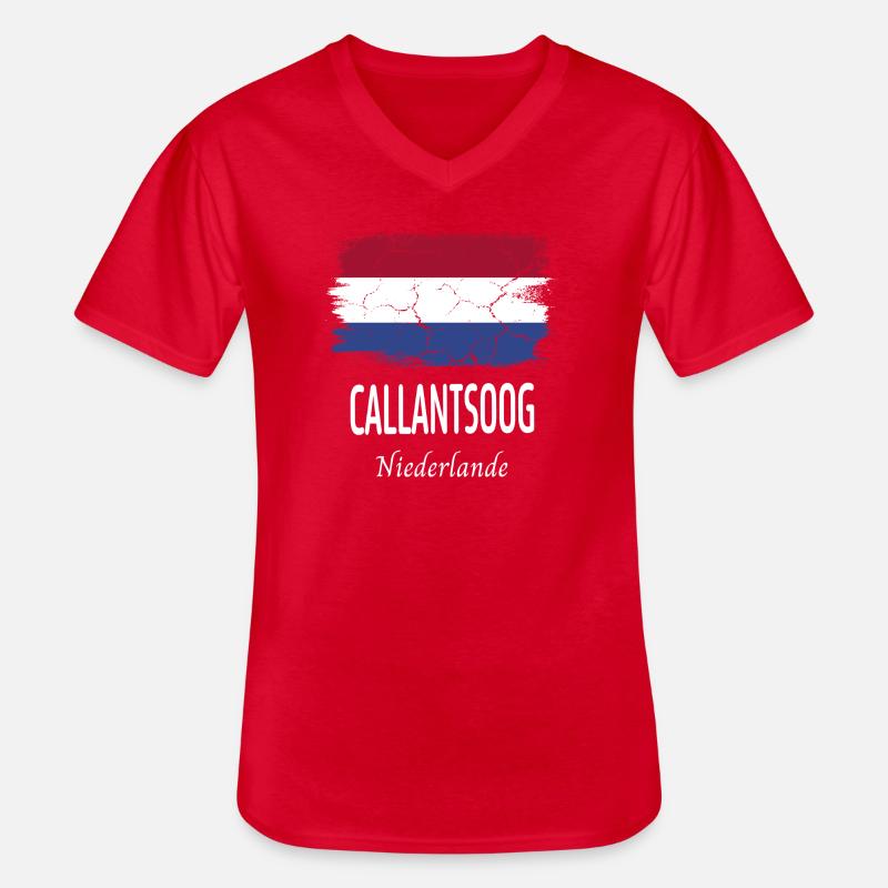 Callantsoog - Männer-T-Shirt mit V-Ausschnitt - Rot
