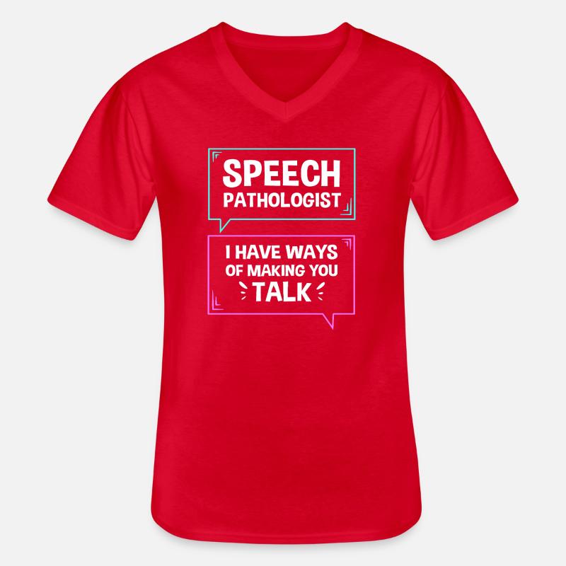 Sprachpathologe SLP Logopäde - Männer-T-Shirt mit V-Ausschnitt - Rot