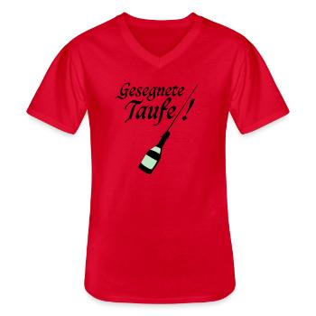 Taufe - Männer-T-Shirt mit V-Ausschnitt - Rot - Vorne - AI Model Male 185 light (185cm)