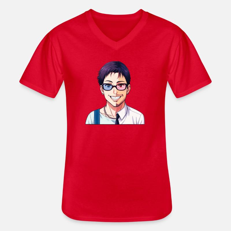 JUNGE TRAF MÄDCHEN – nette Leute - Männer-T-Shirt mit V-Ausschnitt - Rot