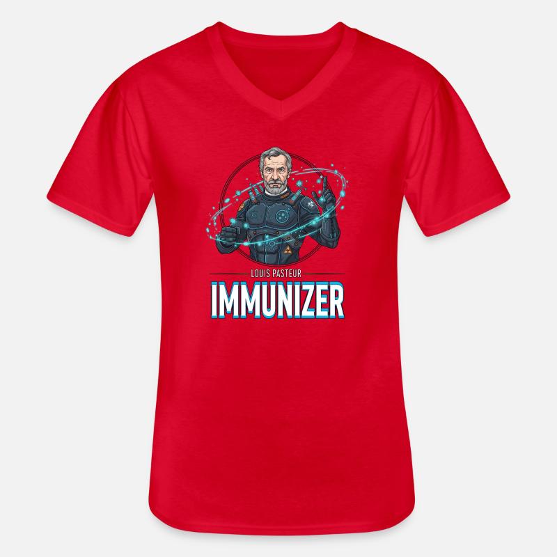 Pasteur-Immunizer-Rüstung - Männer-T-Shirt mit V-Ausschnitt - Rot