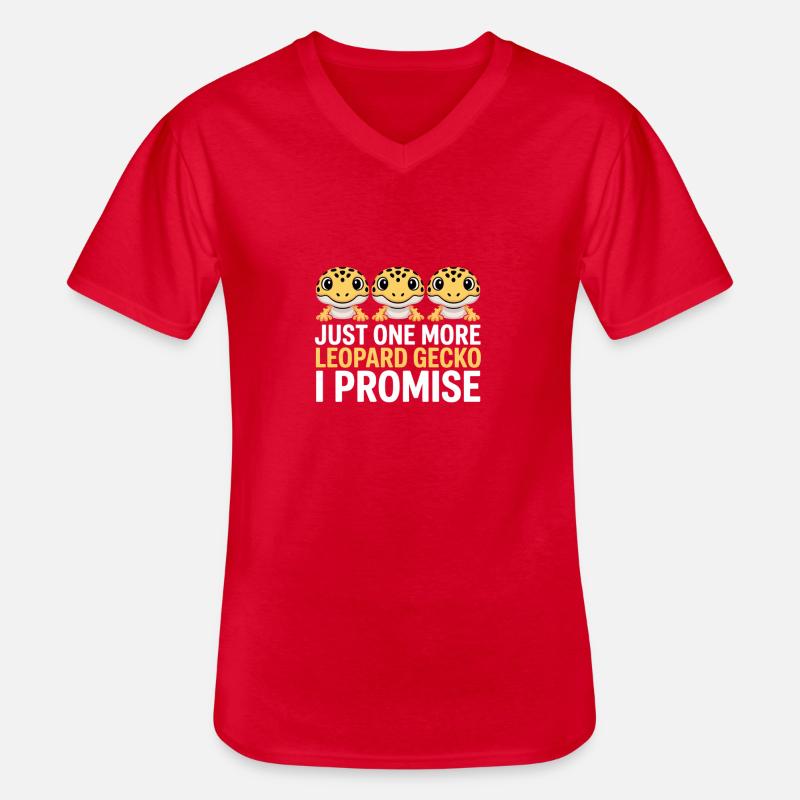 Leopardgekko-Trio Versprechen - Männer-T-Shirt mit V-Ausschnitt - Rot