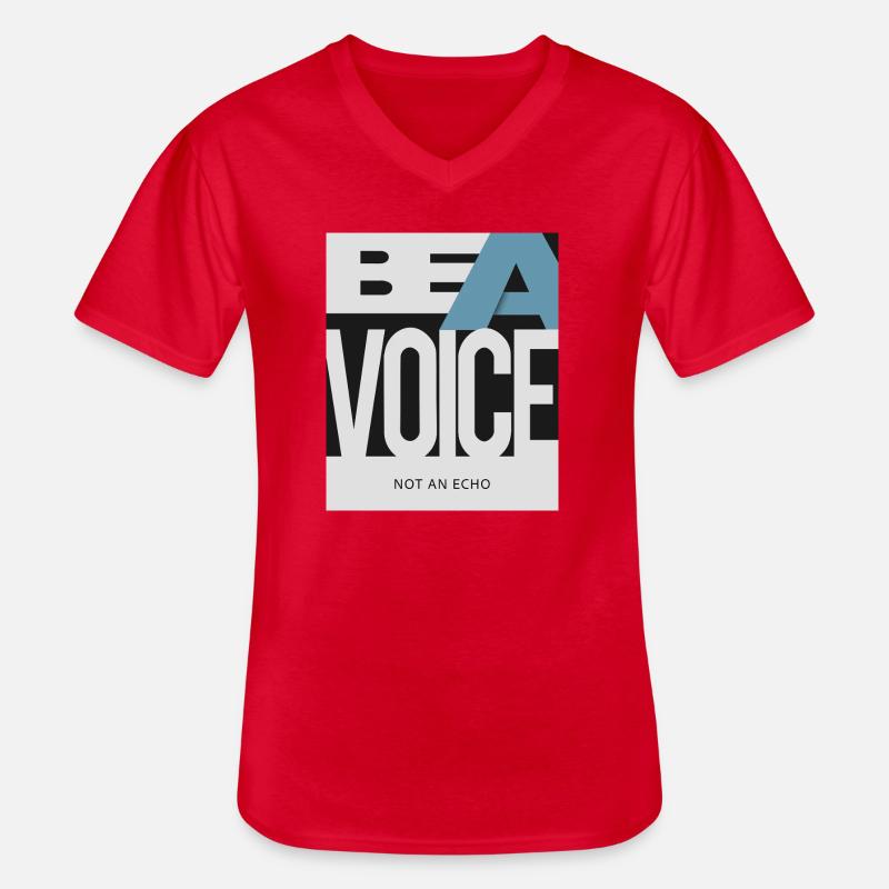 Be a Voice – Not an Echo - Männer-T-Shirt mit V-Ausschnitt - Rot