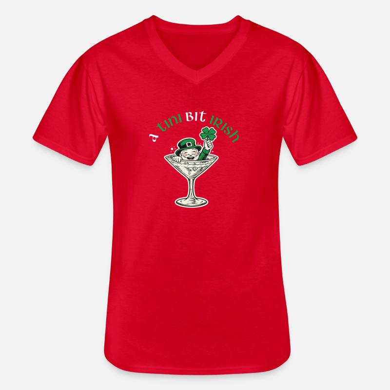 Ein Tini-bisschen irischer St. Patrick's Day - Männer-T-Shirt mit V-Ausschnitt - Rot