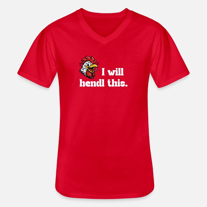 Wütendes Küken – I will end this. - Männer-T-Shirt mit V-Ausschnitt - Rot