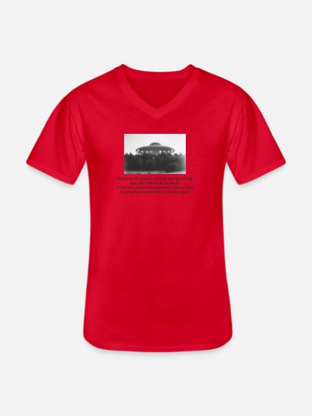 The Silhouette Looming - Men's V-Neck T-Shirt - red