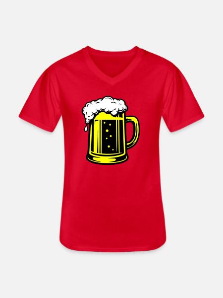 Beer Mug Symbol Beer - Men's V-Neck T-Shirt - red