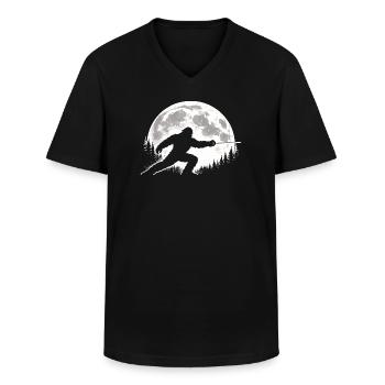 Bigfoot Fechten - Männer-T-Shirt mit V-Ausschnitt - Schwarz - Vorne - AI Model Male 178 dark (178cm)