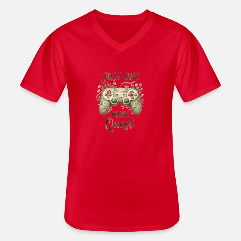 Nur noch eine Quest Botanischer Controller - Männer-T-Shirt mit V-Ausschnitt - Rot