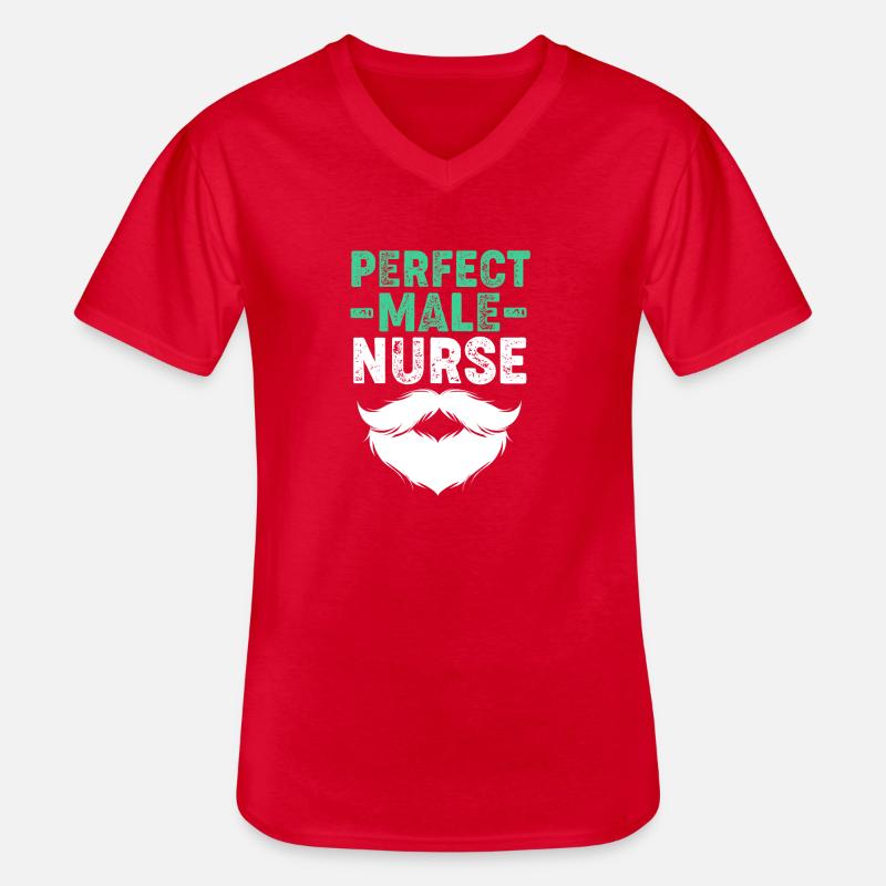 Pfleger Krankenhaus Krankenpfleger Geschenk - Männer-T-Shirt mit V-Ausschnitt - Rot