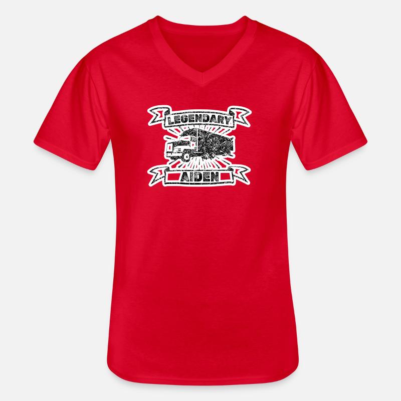 Brummi Aiden - Männer-T-Shirt mit V-Ausschnitt - Rot