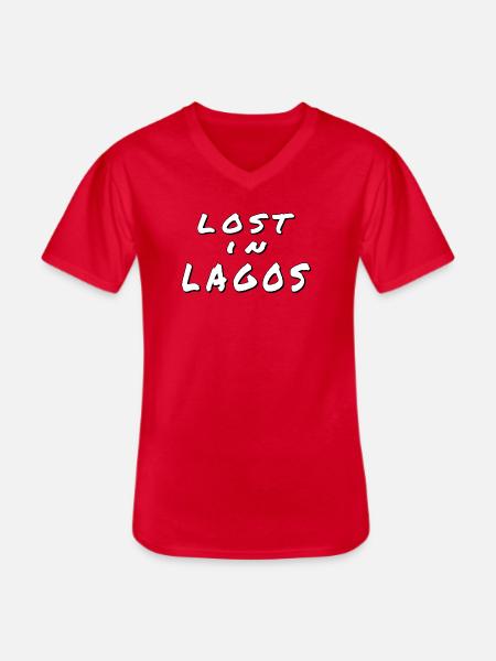Lost in Lagos – Algarve Design - Men's V-Neck T-Shirt - red
