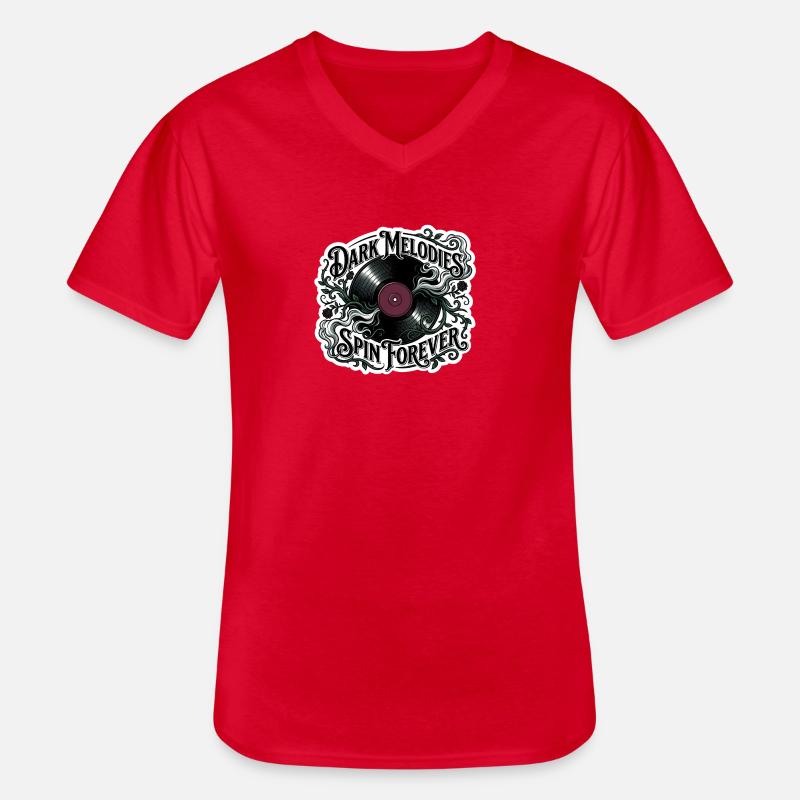 Dunkle Melodien drehen sich ewig - Männer-T-Shirt mit V-Ausschnitt - Rot