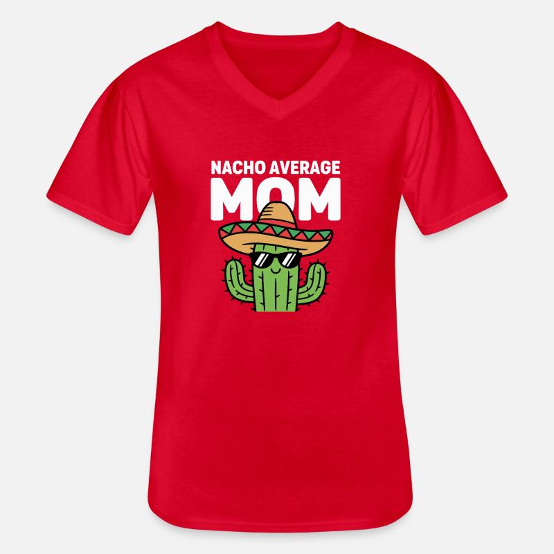 Nacho Durchschnitts-Mutter Lustige Kleinmahn - Männer-T-Shirt mit V-Ausschnitt - Rot
