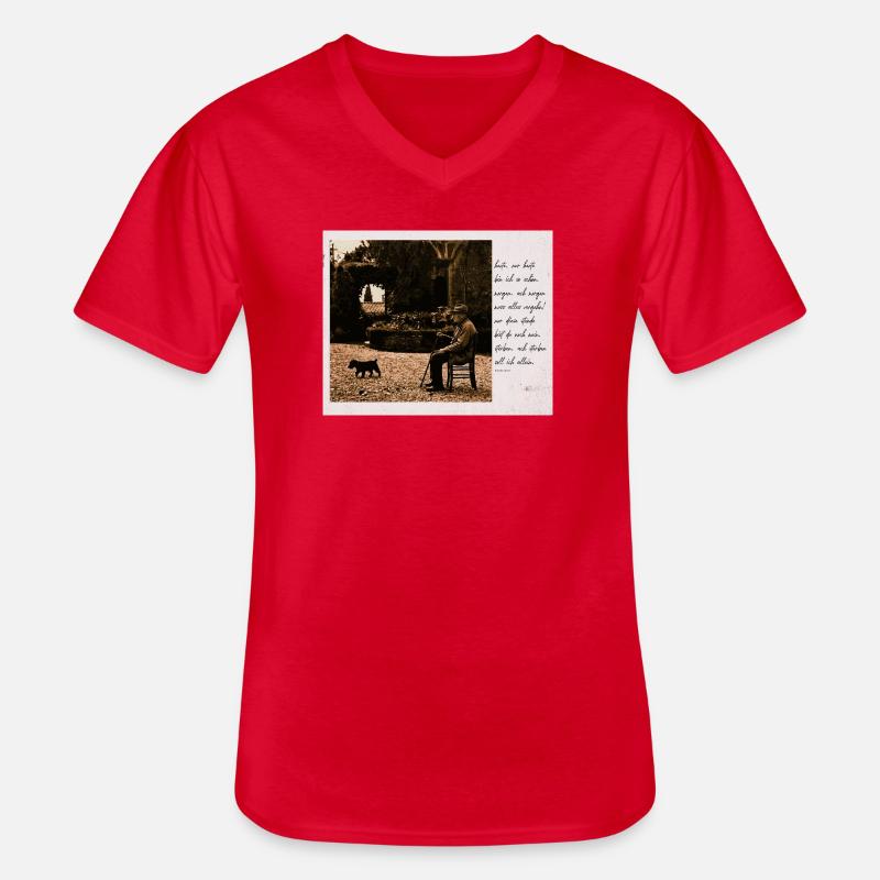 lebensabend theodor storm - Männer-T-Shirt mit V-Ausschnitt - Rot