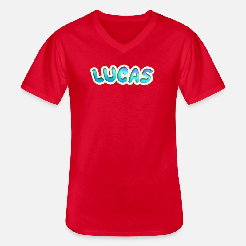 Lucas als Beruf - Männer-T-Shirt mit V-Ausschnitt - Rot