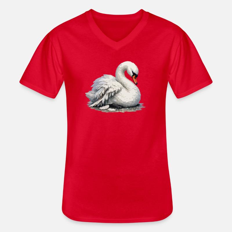 Schwan mit gebrochenem Flügel - Männer-T-Shirt mit V-Ausschnitt - Rot