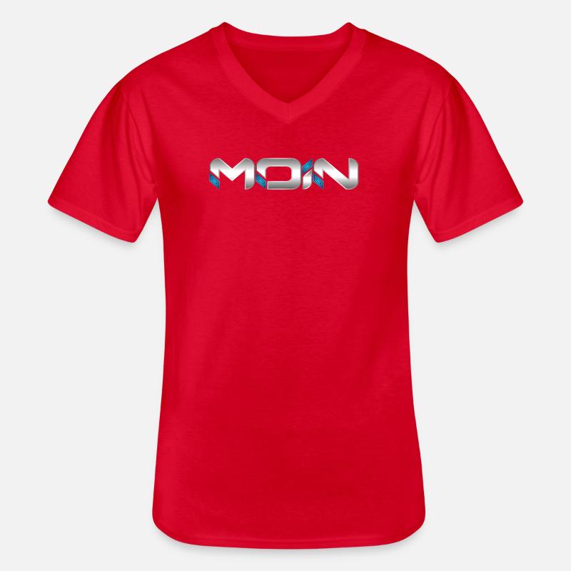 Moin - Männer-T-Shirt mit V-Ausschnitt - Rot