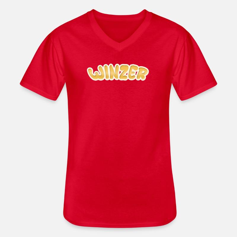 Job Winzer - Männer-T-Shirt mit V-Ausschnitt - Rot