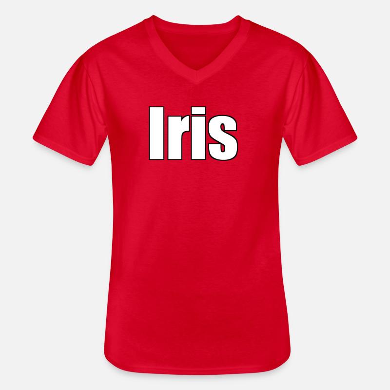 Iris - Männer-T-Shirt mit V-Ausschnitt - Rot
