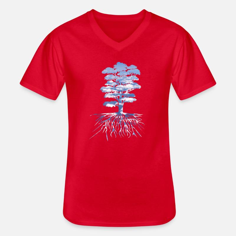 Der Baum - Männer-T-Shirt mit V-Ausschnitt - Rot