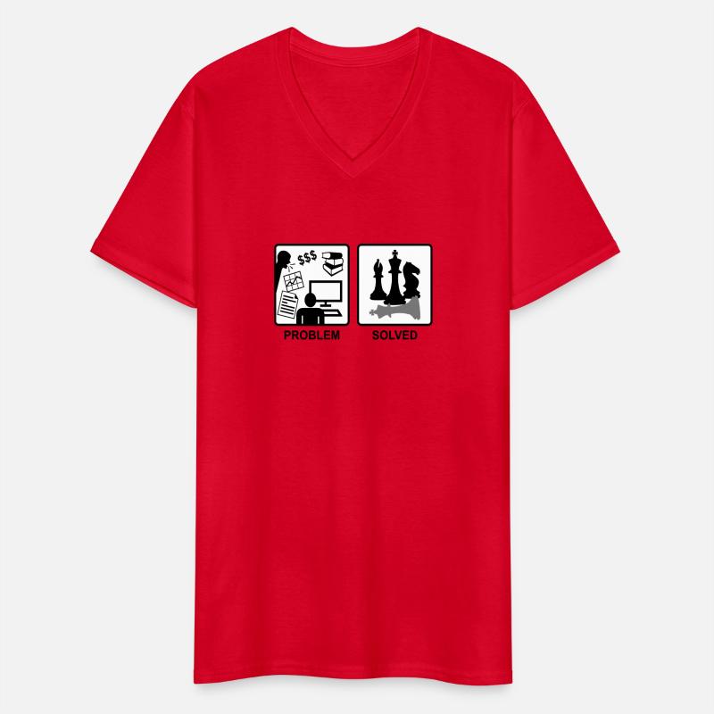 Chess solves problems Men's V-Neck T-Shirt