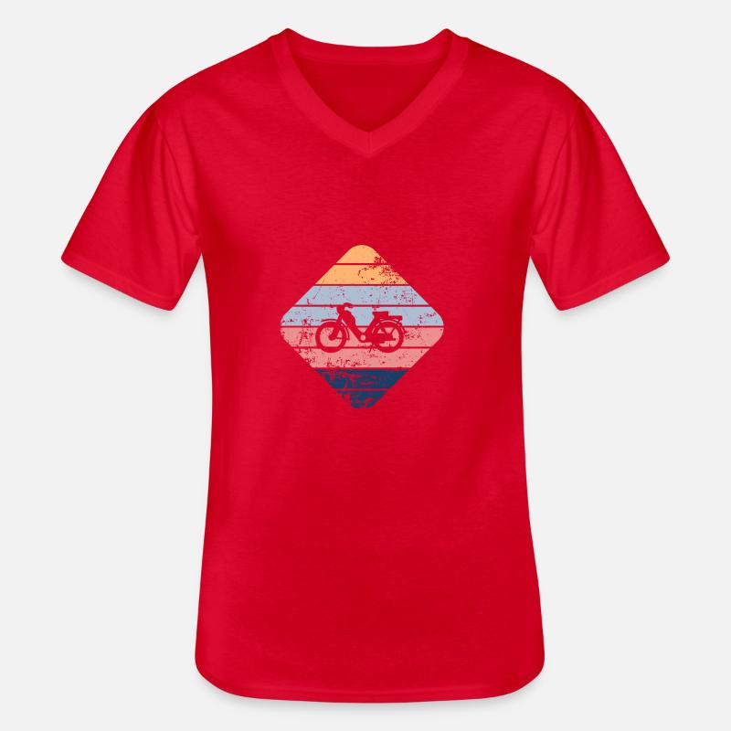 Moped - Männer-T-Shirt mit V-Ausschnitt - Rot