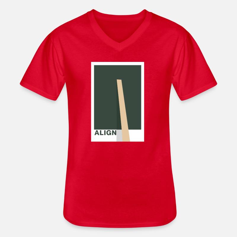 Align – Déclaration de conception - T-shirt col V Homme - rouge