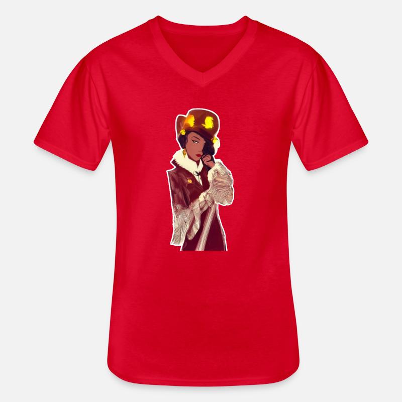 Noir Dame - Männer-T-Shirt mit V-Ausschnitt - Rot