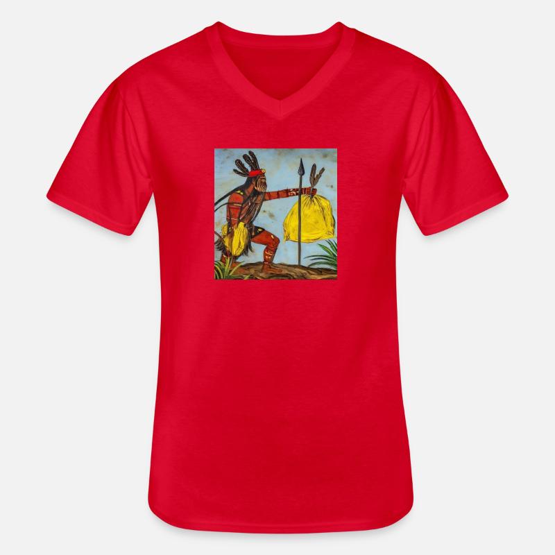 hunter26, freemasters - Männer-T-Shirt mit V-Ausschnitt - Rot