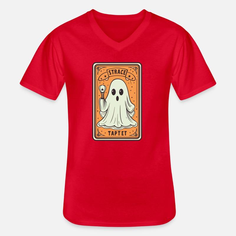 Tarot Karte Geist mit Stock - Männer-T-Shirt mit V-Ausschnitt - Rot