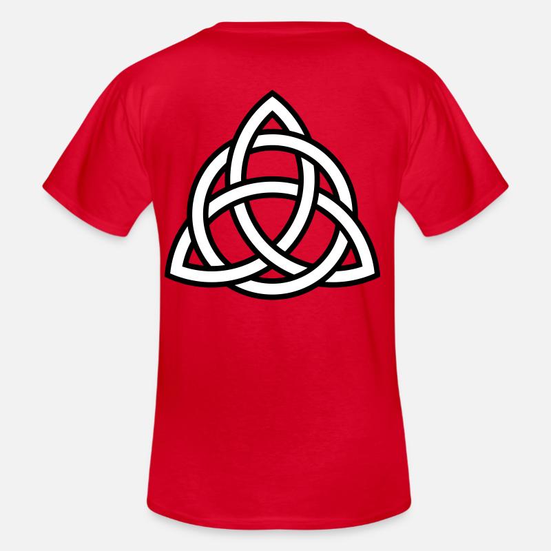 Triquetra | Geschenkidee | Symbol - Männer-T-Shirt mit V-Ausschnitt - Rot