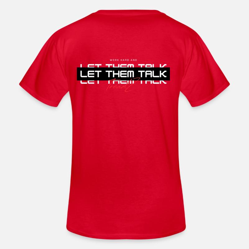 TreadZ Let them Talk - Männer-T-Shirt mit V-Ausschnitt - Rot
