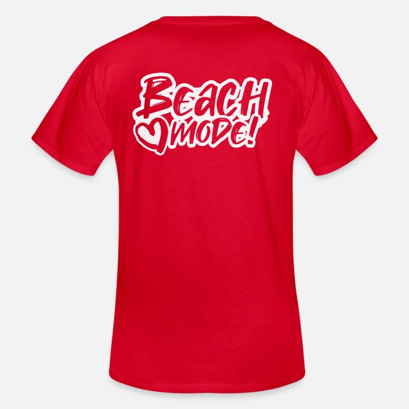 Strandmodus - Männer-T-Shirt mit V-Ausschnitt - Rot
