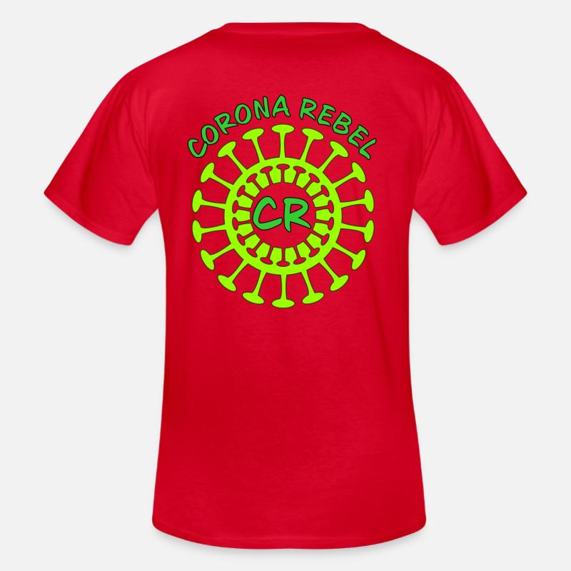 Corona Virus - Männer-T-Shirt mit V-Ausschnitt - Rot