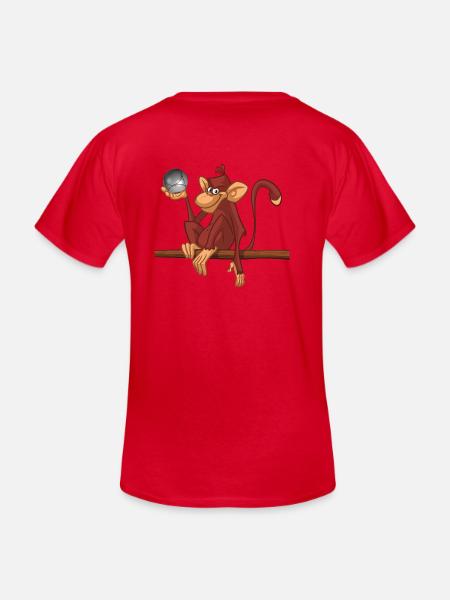 Boule monkey 3 - Men's V-Neck T-Shirt - red