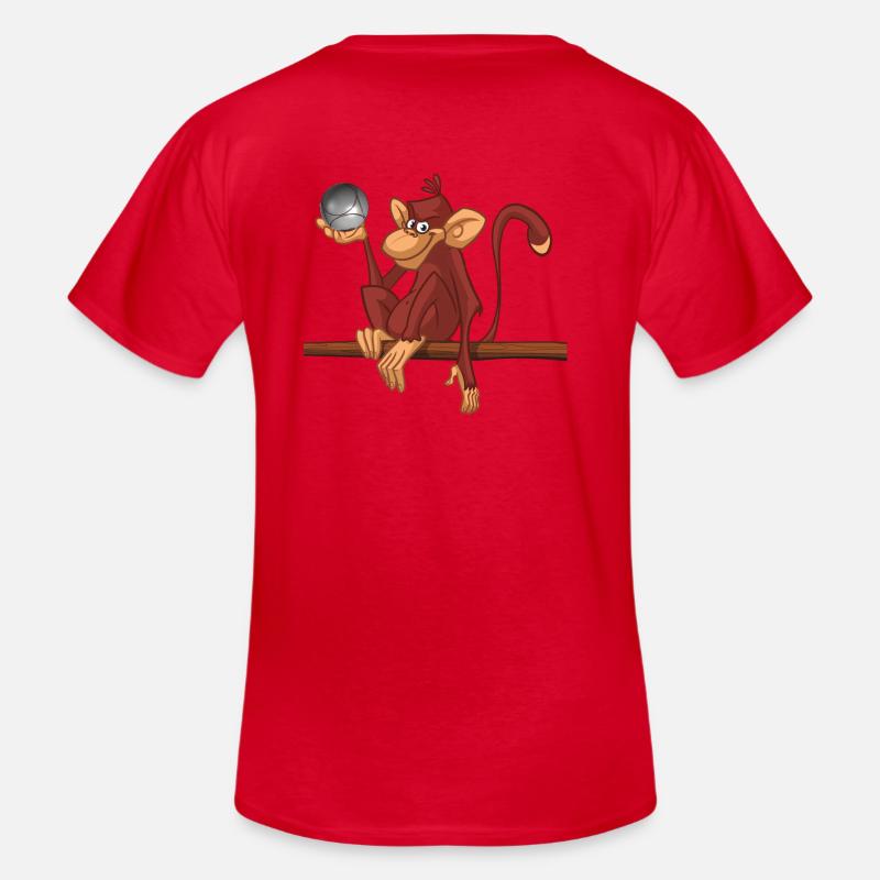 Boule affe 3 - Männer-T-Shirt mit V-Ausschnitt - Rot