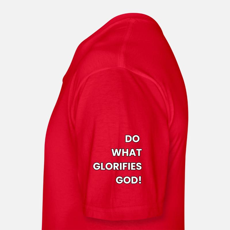 Verherrliche Gott Männer-T-Shirt mit V-Ausschnitt