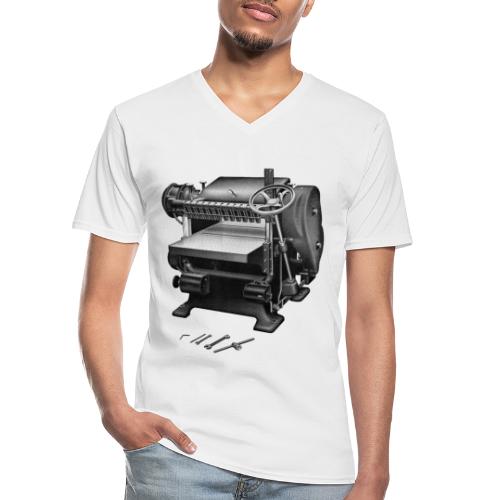 Dicktenhobel Vintage - Klassisches Männer-T-Shirt mit V-Ausschnitt