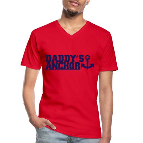 daddys anchor - Klassisches Männer-T-Shirt mit V-Ausschnitt