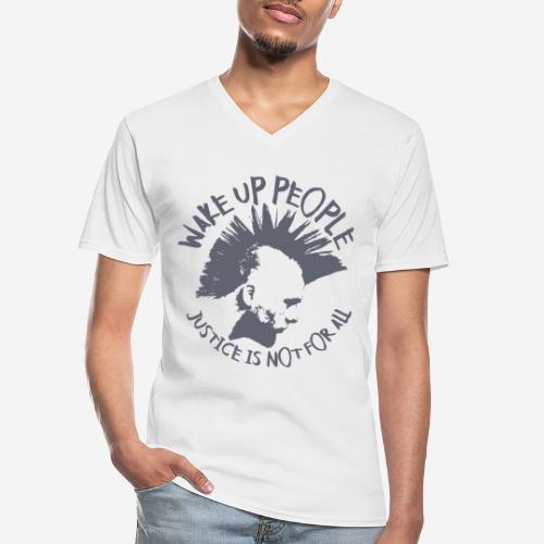 justice people revolution - Klassisches Männer-T-Shirt mit V-Ausschnitt