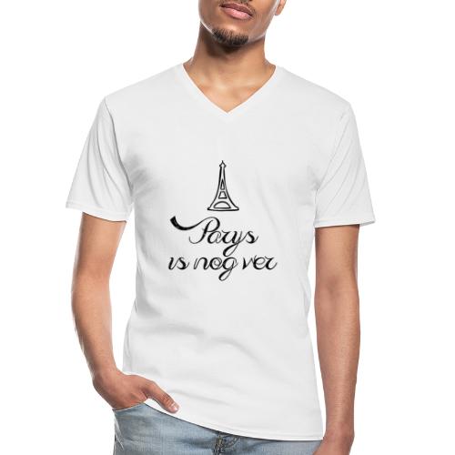 parijsisnogver - Klassiek mannen T-shirt met V-hals